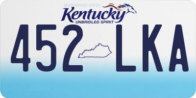 KY license plate 452LKA
