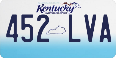 KY license plate 452LVA