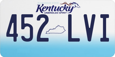 KY license plate 452LVI