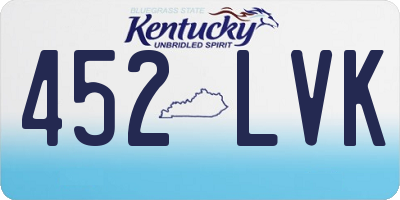 KY license plate 452LVK
