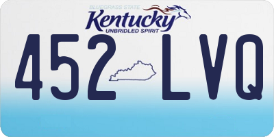 KY license plate 452LVQ