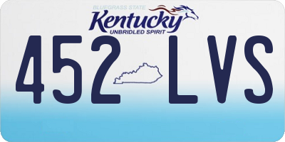 KY license plate 452LVS