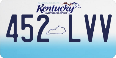 KY license plate 452LVV
