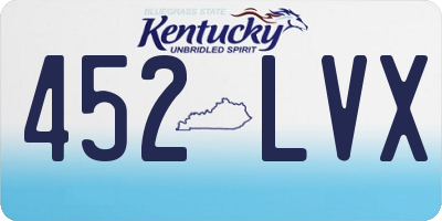 KY license plate 452LVX
