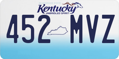 KY license plate 452MVZ