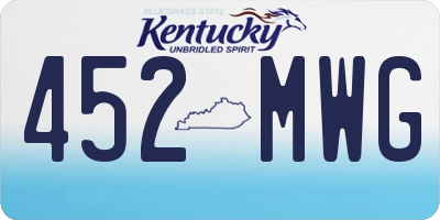 KY license plate 452MWG