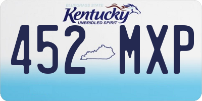 KY license plate 452MXP