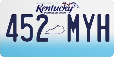 KY license plate 452MYH