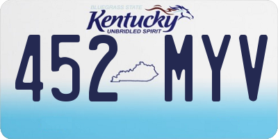 KY license plate 452MYV