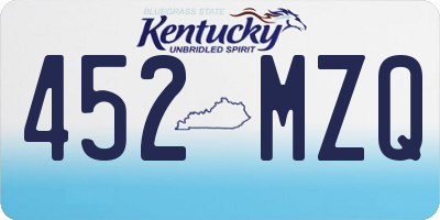 KY license plate 452MZQ