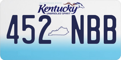 KY license plate 452NBB