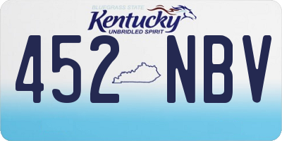 KY license plate 452NBV