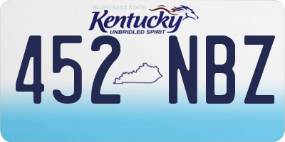 KY license plate 452NBZ