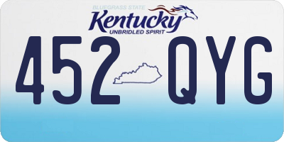 KY license plate 452QYG