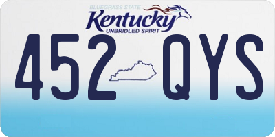 KY license plate 452QYS