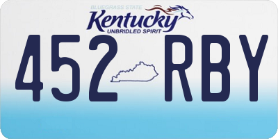 KY license plate 452RBY