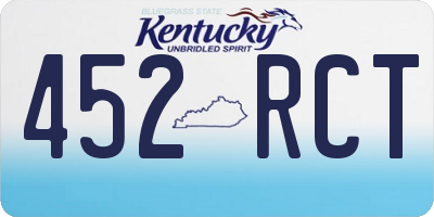 KY license plate 452RCT