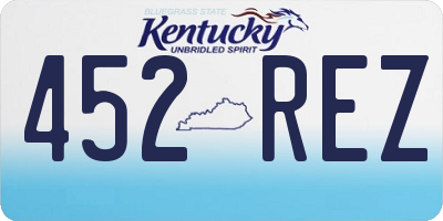 KY license plate 452REZ