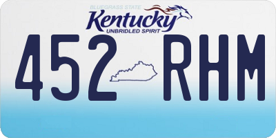 KY license plate 452RHM