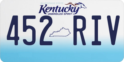 KY license plate 452RIV