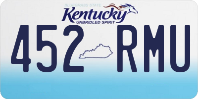 KY license plate 452RMU