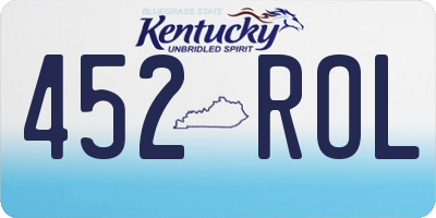 KY license plate 452ROL