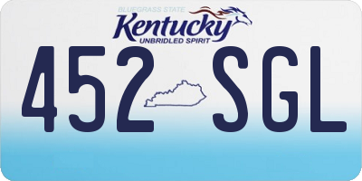 KY license plate 452SGL