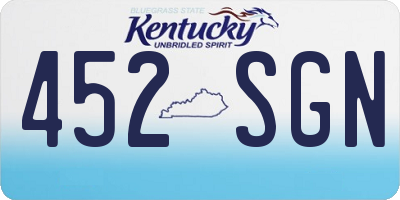 KY license plate 452SGN