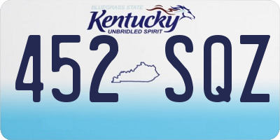 KY license plate 452SQZ