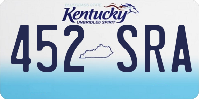 KY license plate 452SRA