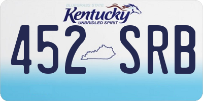 KY license plate 452SRB