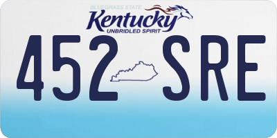 KY license plate 452SRE