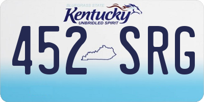 KY license plate 452SRG