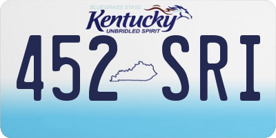 KY license plate 452SRI