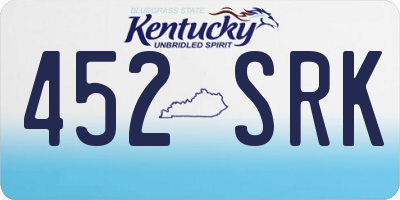 KY license plate 452SRK