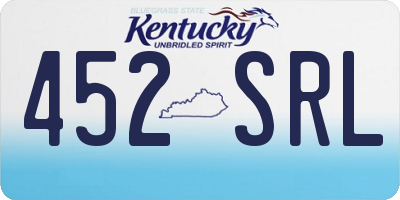 KY license plate 452SRL