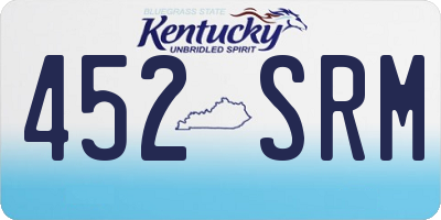 KY license plate 452SRM