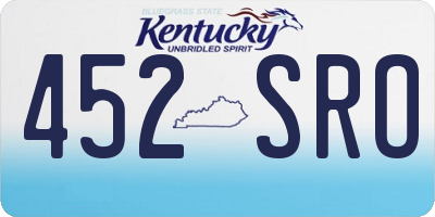 KY license plate 452SRO