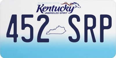 KY license plate 452SRP