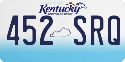 KY license plate 452SRQ
