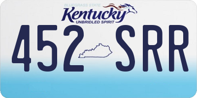 KY license plate 452SRR