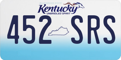 KY license plate 452SRS
