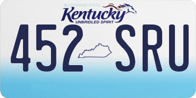 KY license plate 452SRU
