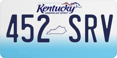 KY license plate 452SRV