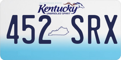 KY license plate 452SRX