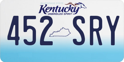 KY license plate 452SRY