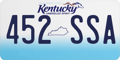 KY license plate 452SSA
