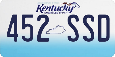 KY license plate 452SSD