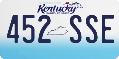 KY license plate 452SSE