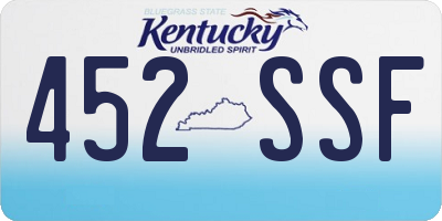 KY license plate 452SSF